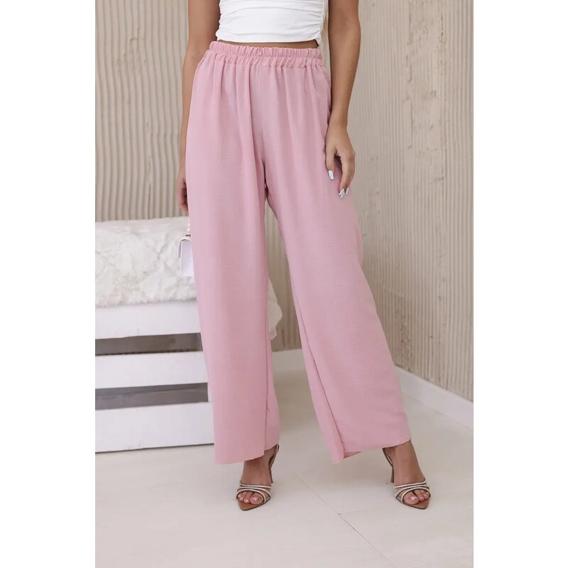 Kesi Włoski Wide trousers powder pink 60708459
