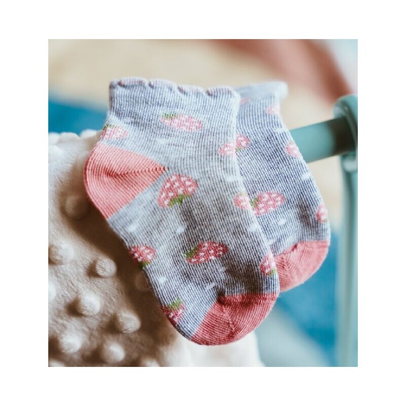 Steven Baby ponožky Strawberry Grey 63035383