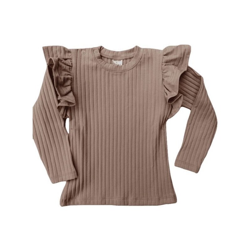 Mrofi Dievčenské tričko s volánmi Duff Pink 46458001