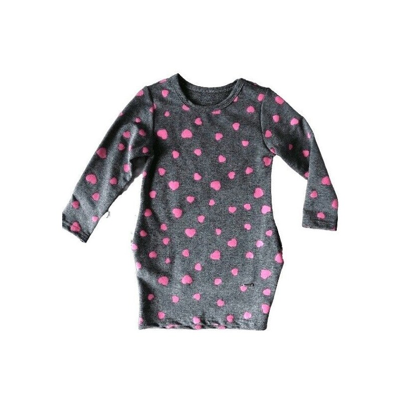 La Bambola Dievčenská Tunika Grey Hearts 46458002