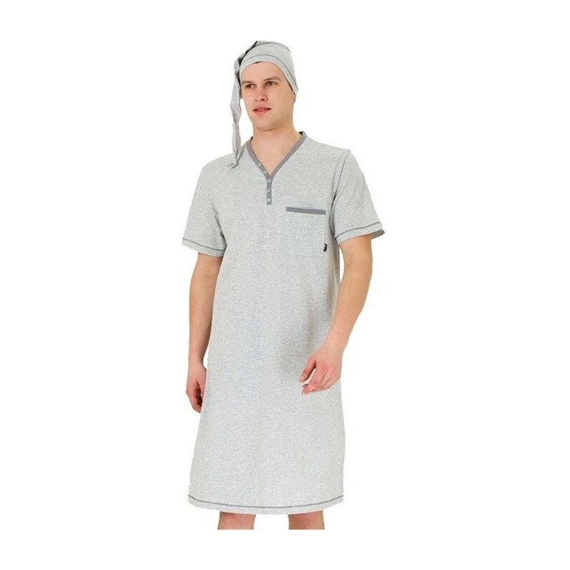 Hotberg Pánska Nočná Košela Boni Grey 46458197