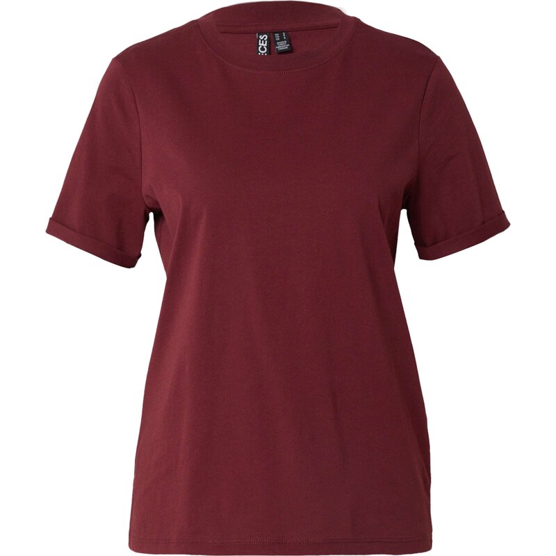 PIECES Tričko RIA vínovo červená 54368598