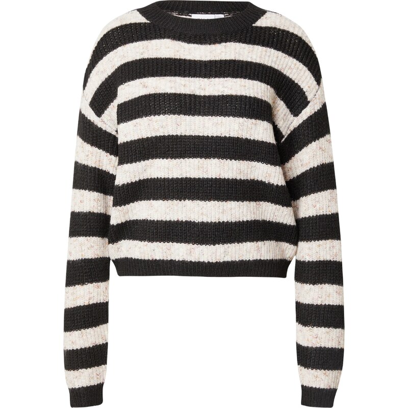 VILA Sveter Paline béžová melírovaná / čierna 54281385