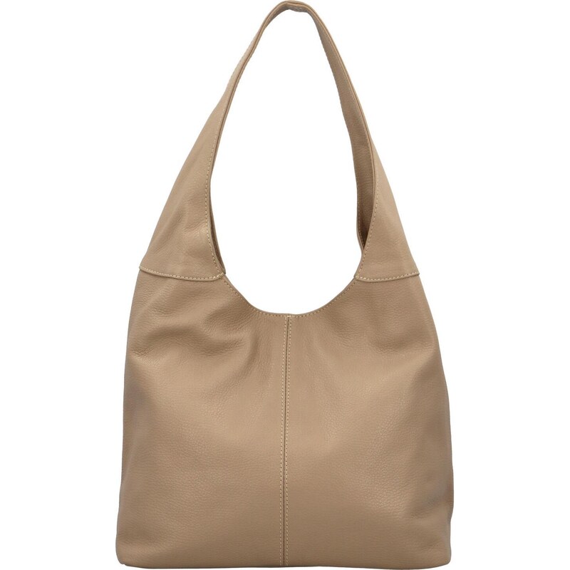 Delami Vera Pelle Dámska kožená kabelka cez rameno taupe - Delami 53338574