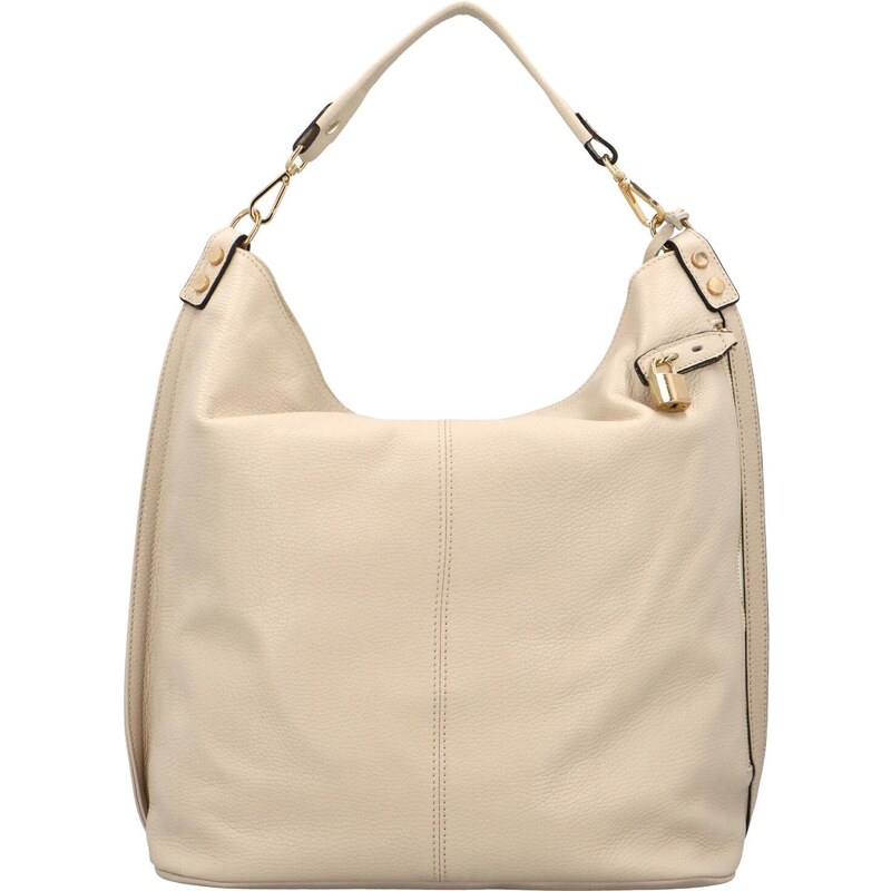 Delami Vera Pelle Dámska kožená kabelka na rameno béžová - Delami 53338579