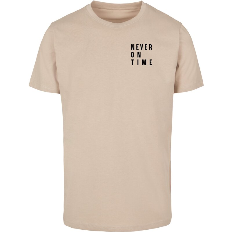Mister Tee Mens T-shirt Never On Time Tee - beige 53266994