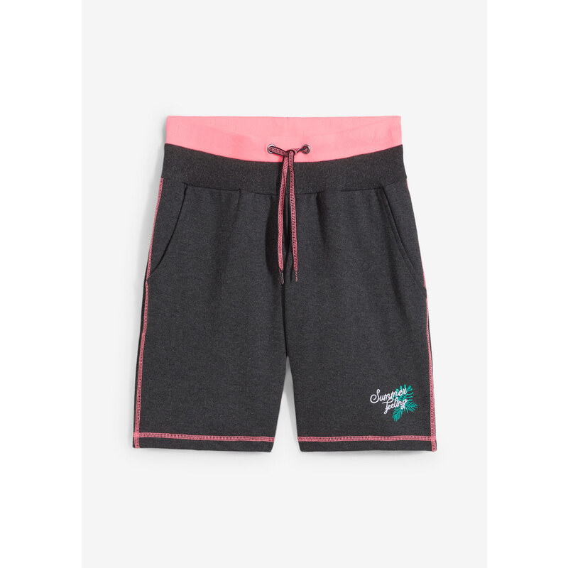 bonprix Teplákové šortky z bavlneného mixu, farba šedá 44799092