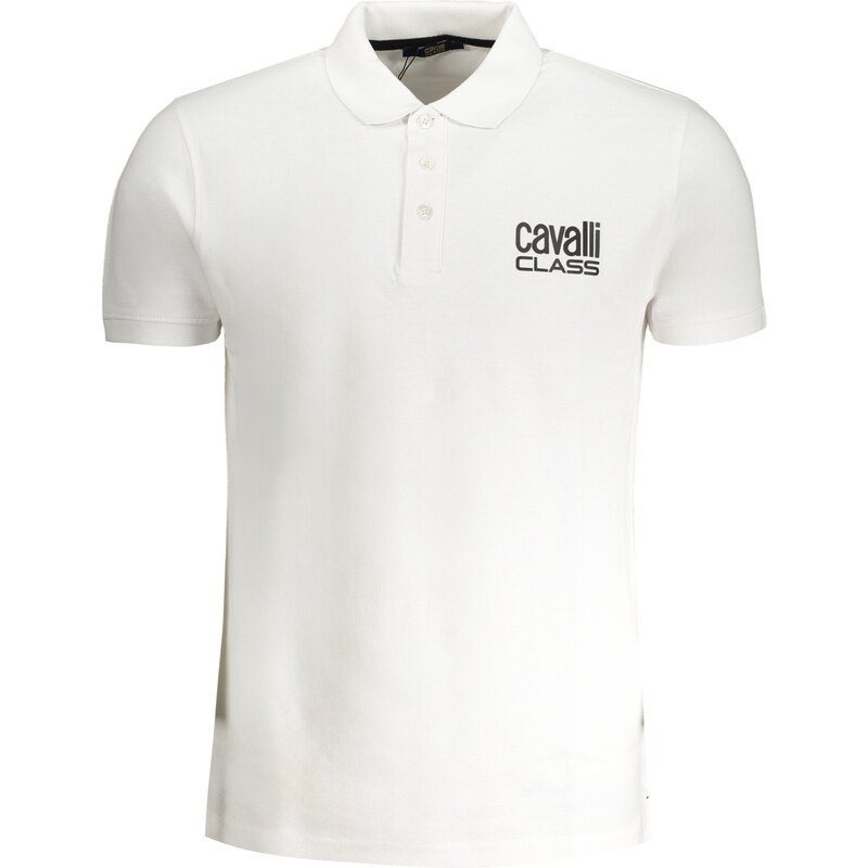Biele pánske polo tričko Cavalli Class 64708129