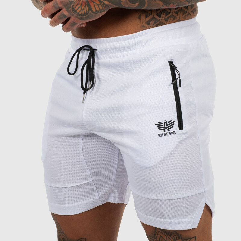 Iron Aesthetics Športové šortky Iron Aeshetics Lightning, biele 53277900