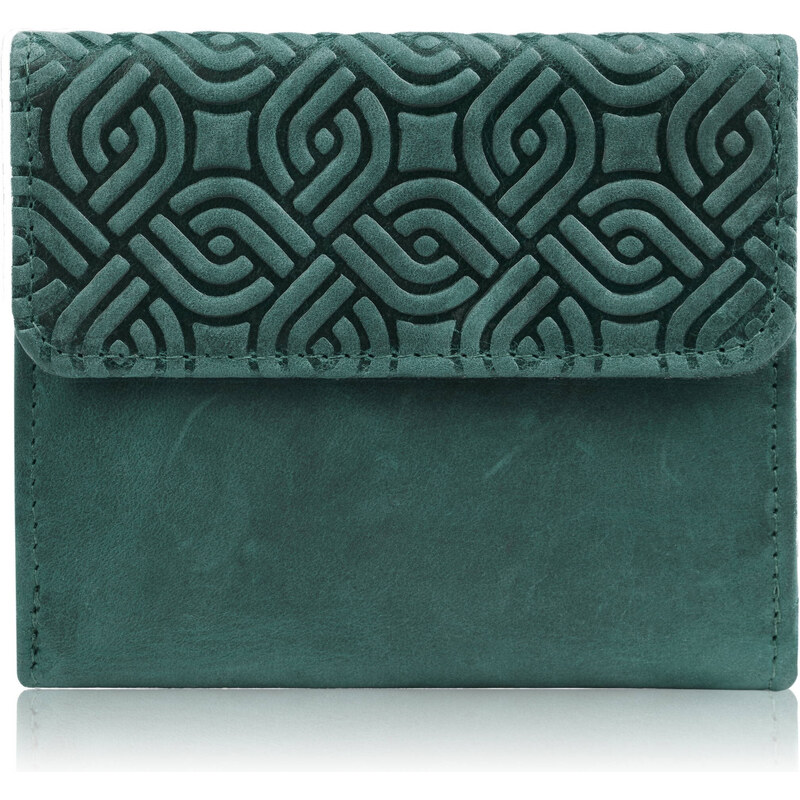 Paolo Peruzzi Dámska vintage kožená peňaženka malá T-114-HGR | zelená 53283061