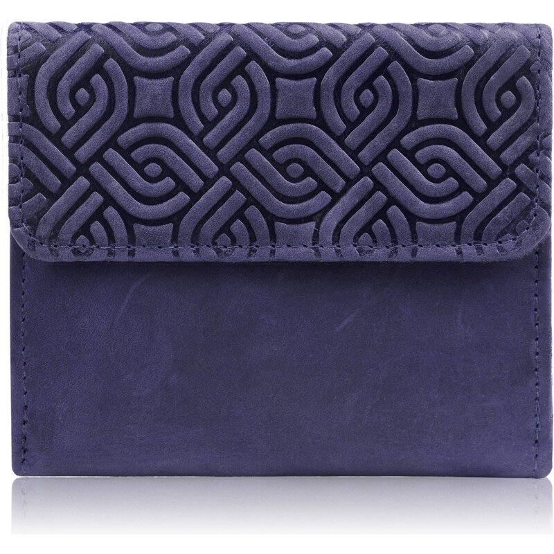 Paolo Peruzzi Dámska vintage kožená peňaženka malá T-114-HDB | fialová 53283062