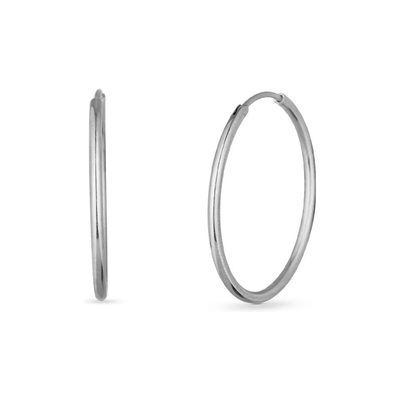 Vuch Nadčasové oceľové kruhy Silver Yetta 66590824