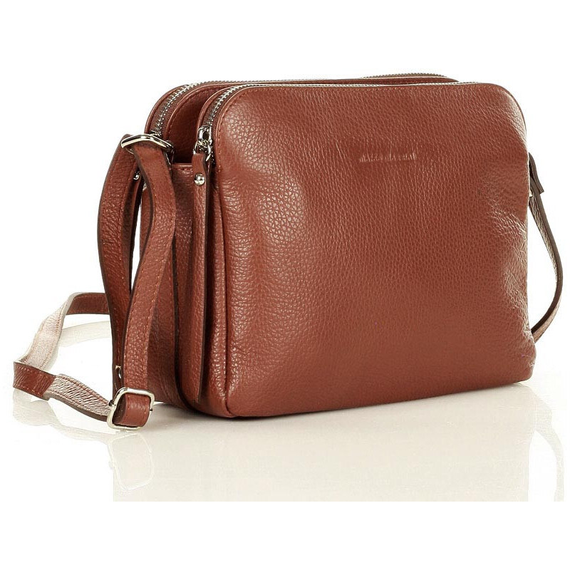 MARCO MAZZINI Kožená crossbody kabelka | hnedá L156q 53338780