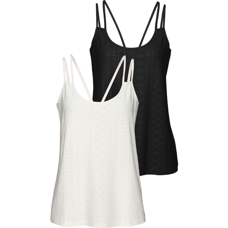 VIVANCE Top čierna / biela 54456503