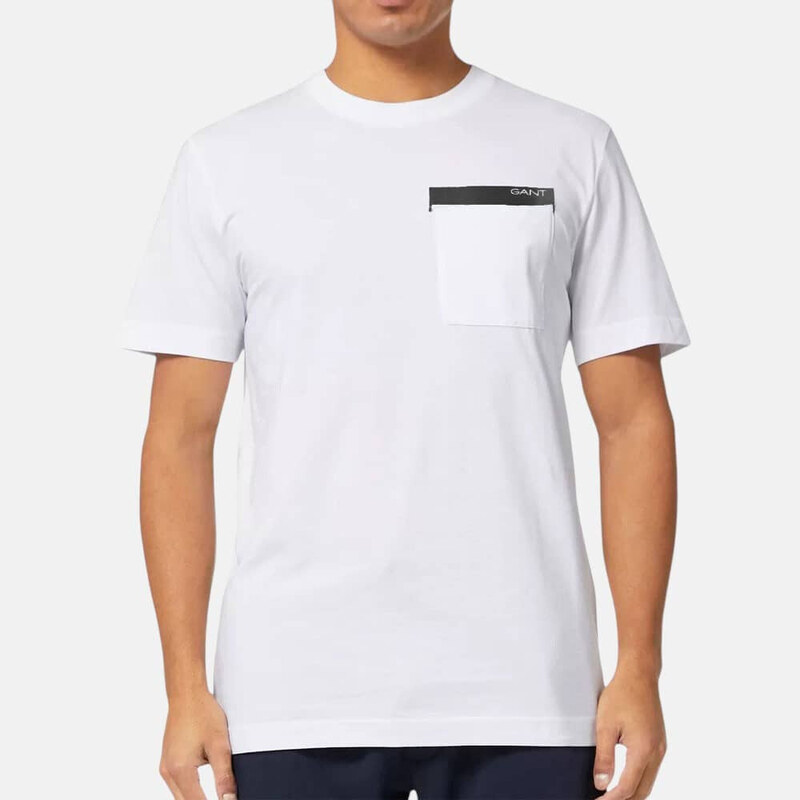 Pánské bílé triko Gant 55854 53356030