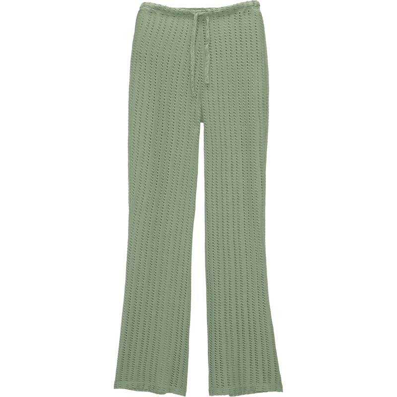 Pull&Bear Nohavice pastelovo zelená 54370231