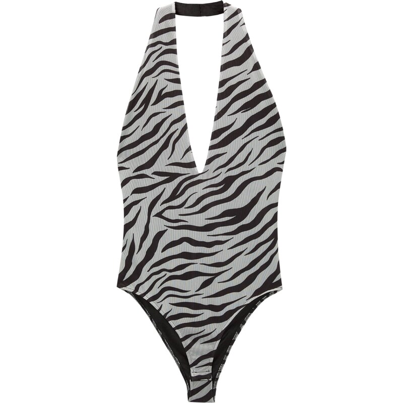 Pull&Bear Košeľové body svetlosivá / čierna 54370256