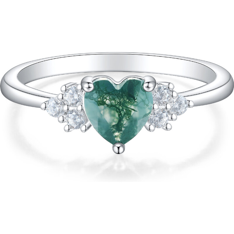 Olivie Strieborný prsteň MACHOVÝ ACHÁT 8901 53418269