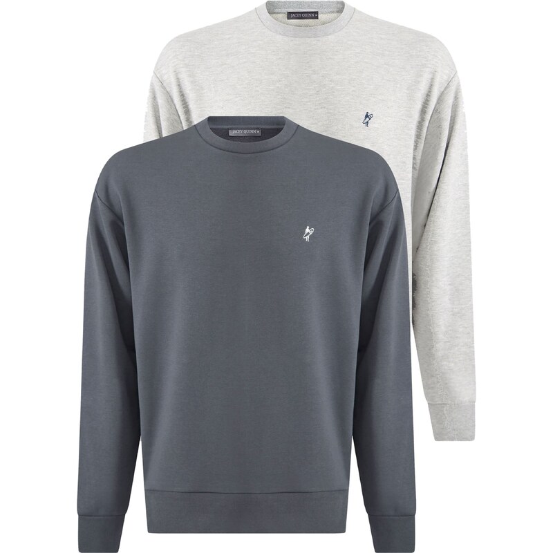 Jacey Quinn Mikina svetlosivá / tmavosivá / biela 54338753