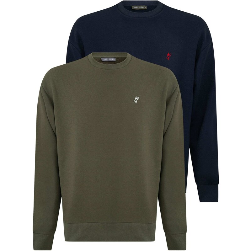 Jacey Quinn Mikina modrá / kaki / červená 54339260