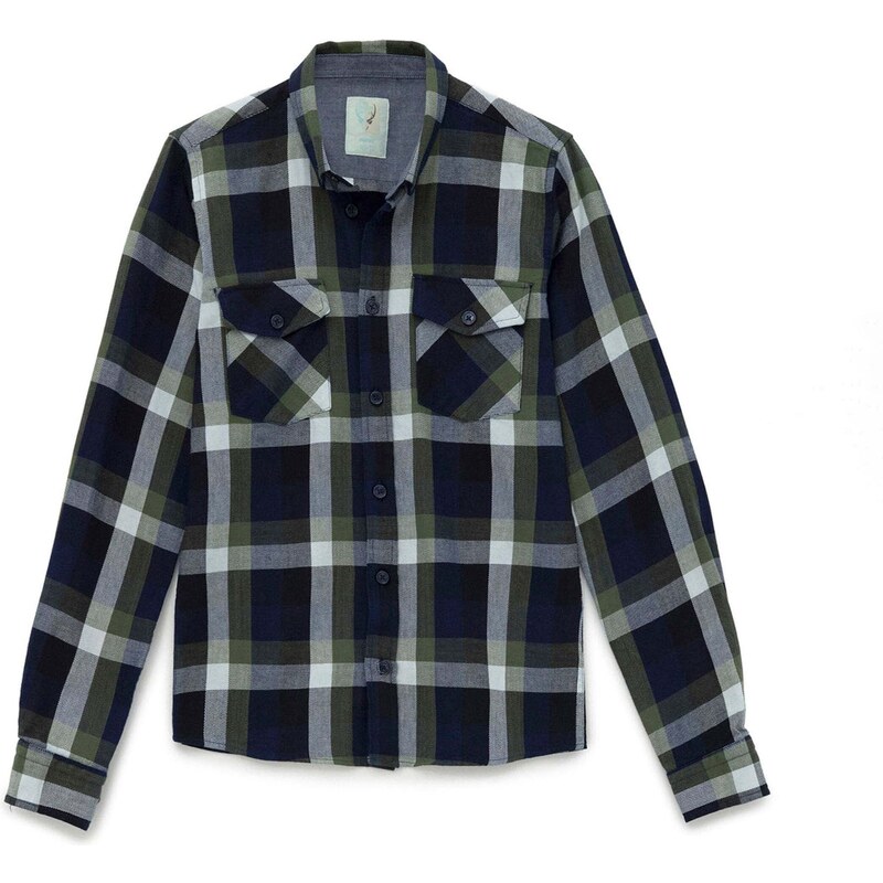 By Diess Collection Košeľa námornícka modrá / sivá / kaki 54350245