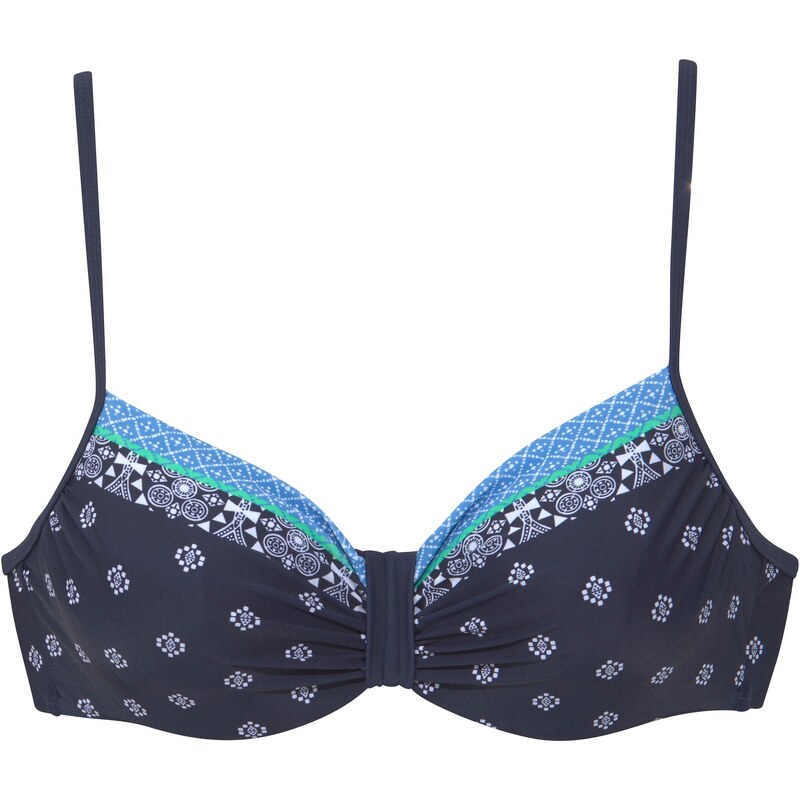 LASCANA Bikinový top námornícka modrá / azúrová / svetlozelená / biela 54349719
