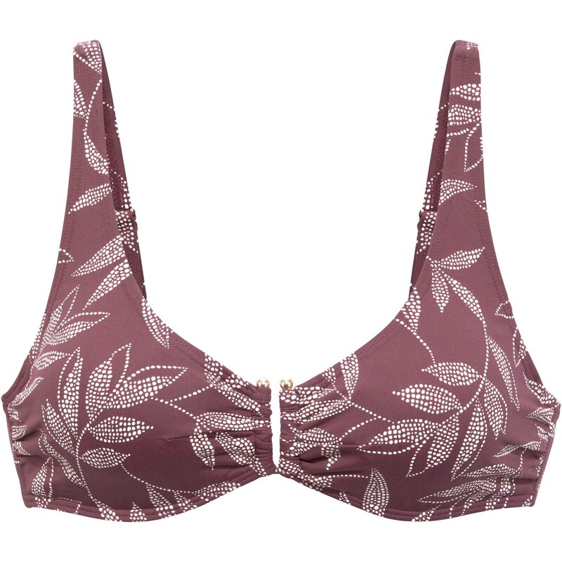 LASCANA Bikinový top hnedá / biela 54354294
