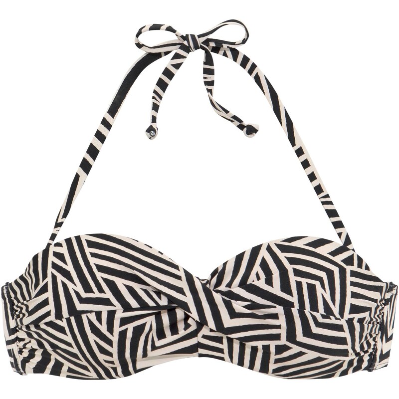 LASCANA Bikinový top béžová / čierna 54355247