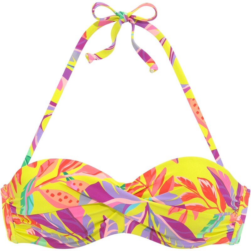 s.Oliver Bikinový top žltá / zelená melírovaná / fialová / levanduľová 54355266