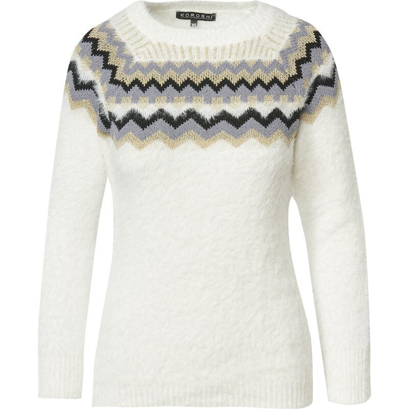 KOROSHI Sveter zmiešané farby / šedobiela 54270990
