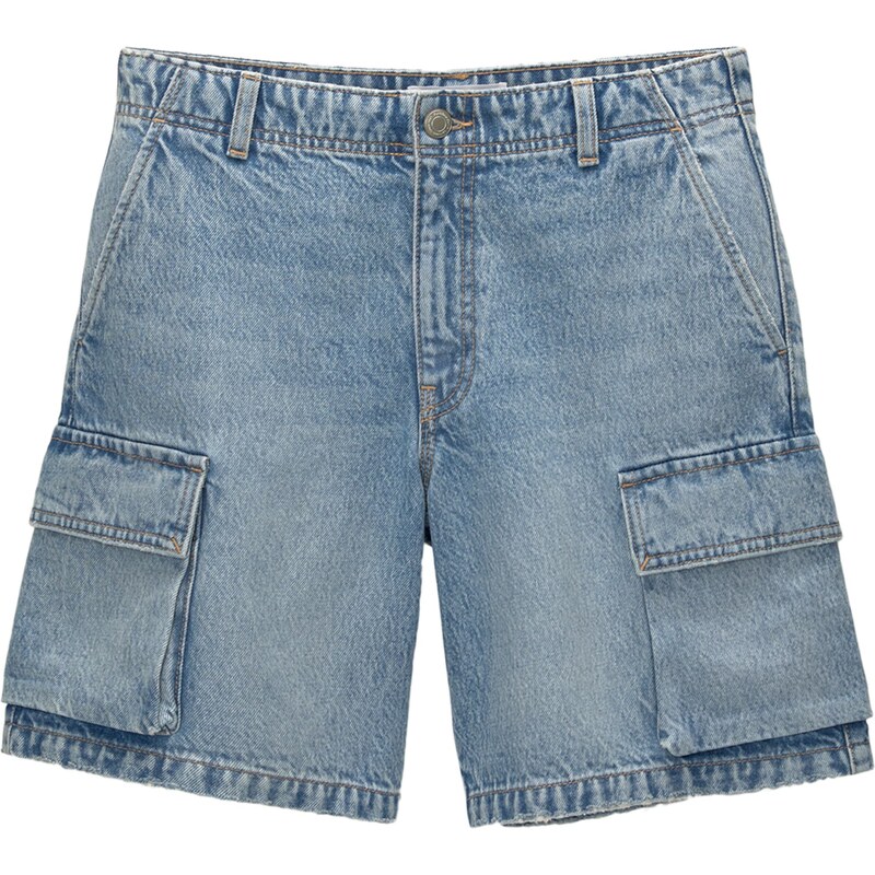 Pull&Bear Rifľové kapsáče modrá denim 54370246