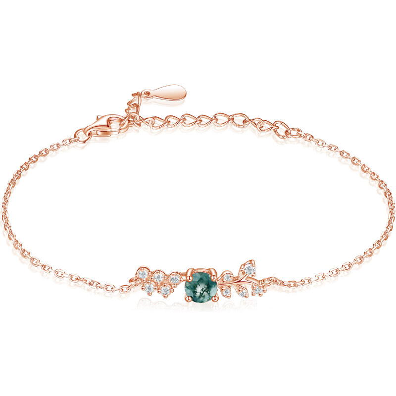 Olivie Strieborný náramok MACHOVÝ ACHÁT ROSE 8910 53448669