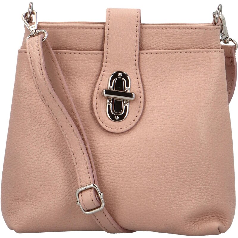 Dámska kožená crossbody kabelka staroružová - Delami Vera Pelle Laira 53496429