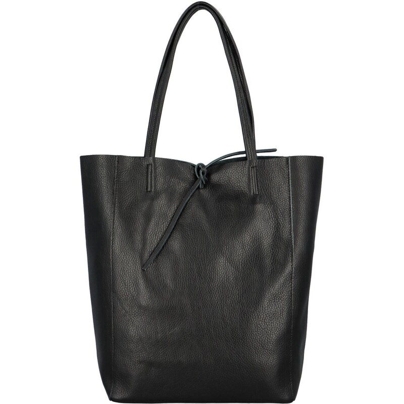 Dámska kožená kabelka cez rameno čierna - Delami Vera Pelle Oriane 53478366