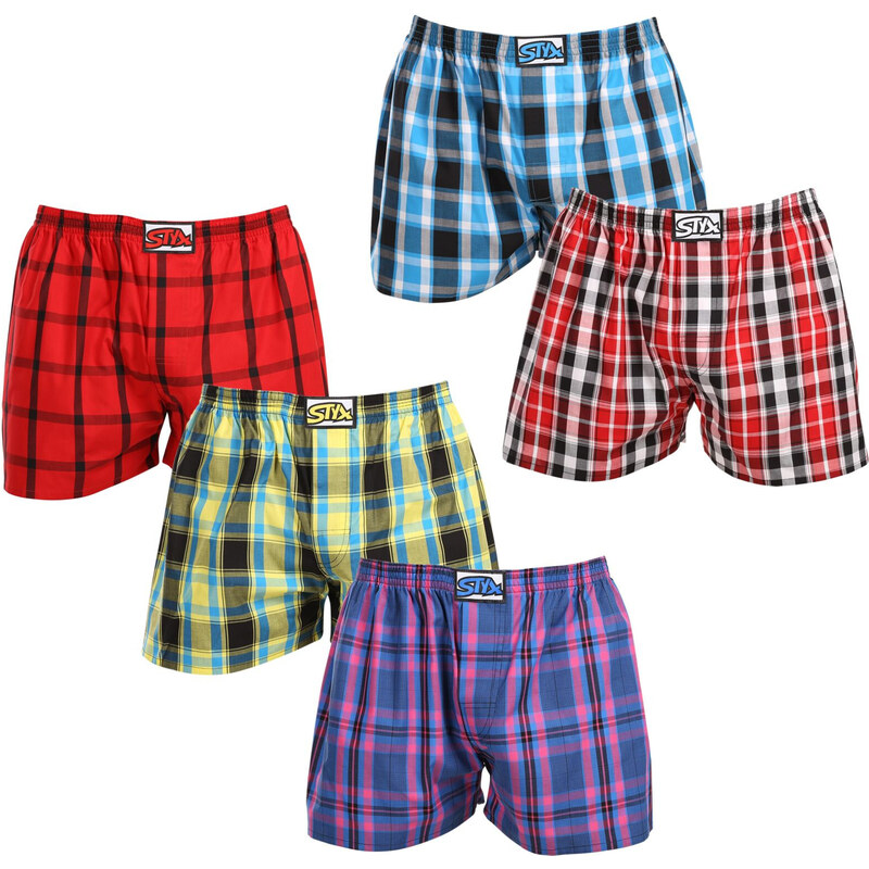 5PACK pánske trenky Styx klasická guma viacfarebné (5A103135) 53433140