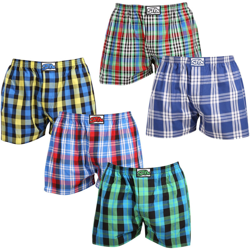 5PACK pánske trenky Styx klasická guma viacfarebné (5A103640) 53433139