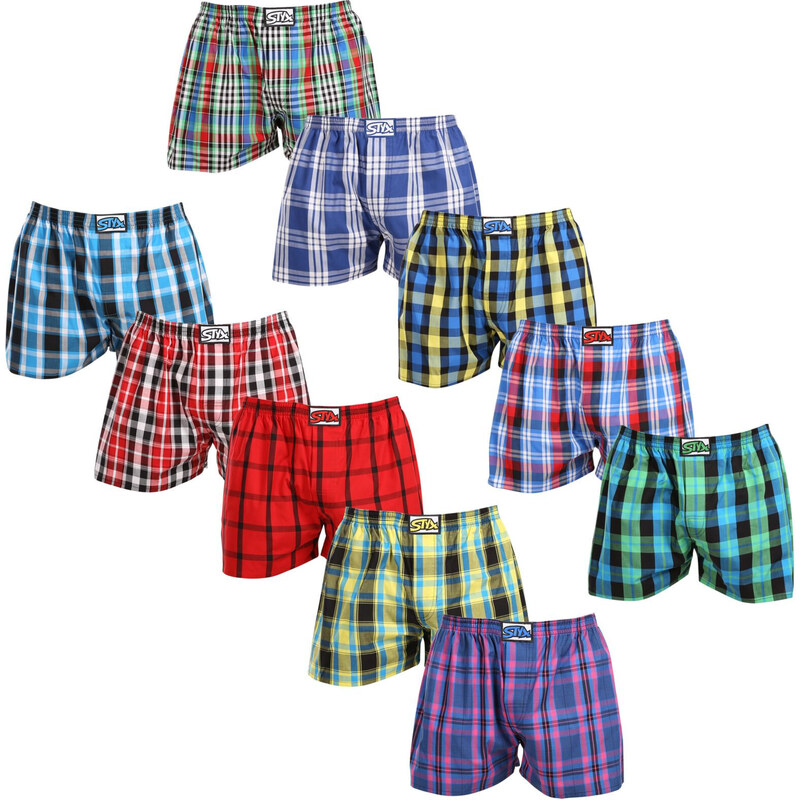 10PACK pánske trenky Styx klasická guma viacfarebné (10A103140) 53433138