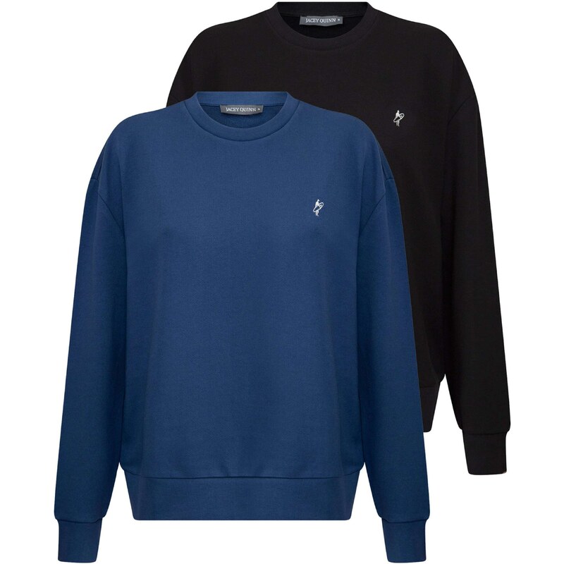 Jacey Quinn Mikina námornícka modrá / čierna 54339436