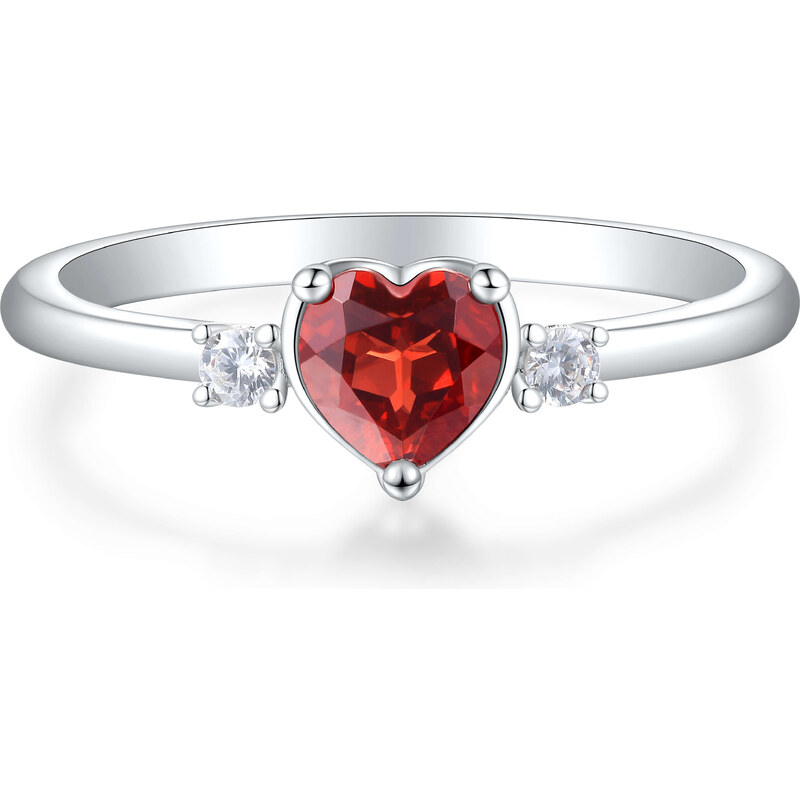 Olivie Strieborný prsteň PRÍRODNÝ GRANÁT 8931 53448687