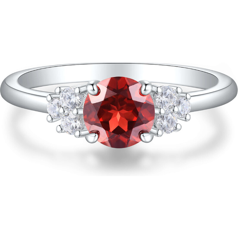 Olivie Strieborný prsteň PRÍRODNÝ GRANÁT 8933 53448689