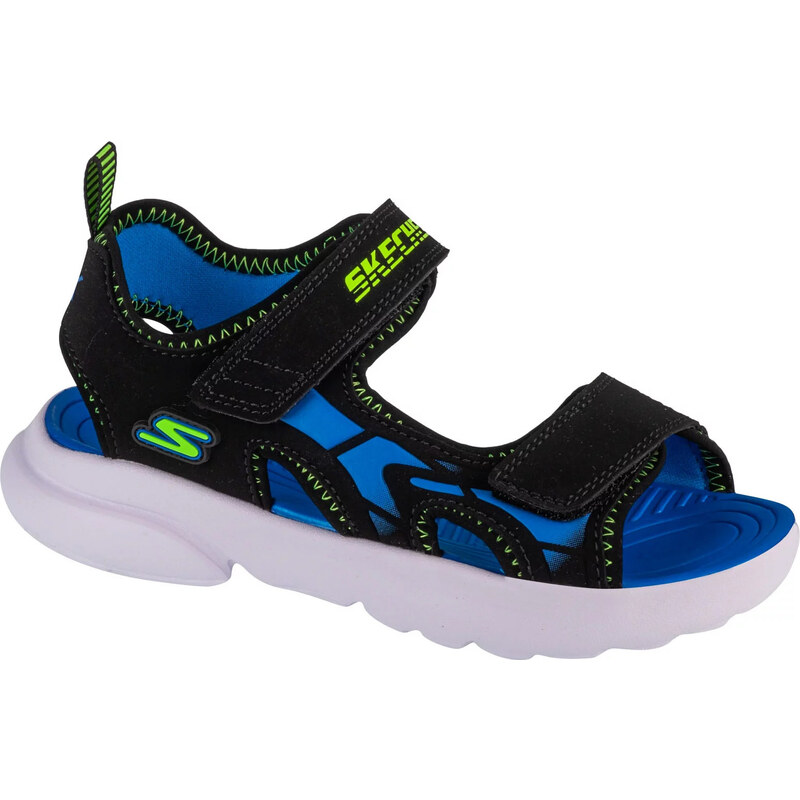 E-shop Tmavomodré chlapčenské sandále Skechers Razor-Splash - Aqua