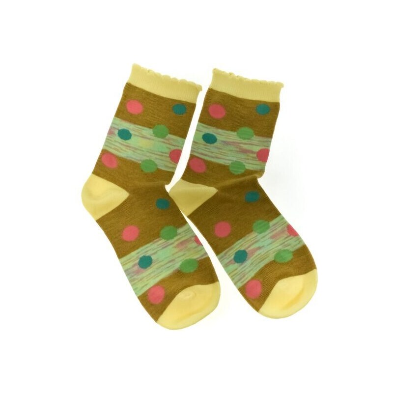 JOHN-C Dámske farebné bodkované ponožky LUCIA 53464244