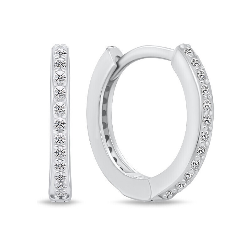 Brilio Silver Trblietavé strieborné náušnice kruhy EA159W 1,4 cm 66711587