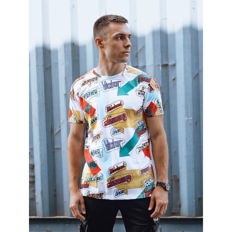 Dstreet Nadčasové biele tričko s trendy potlačou 53478560