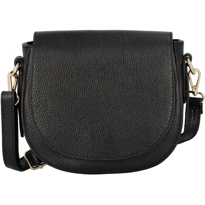 Delami Vera Pelle Dámska kožená crossbody kabelka čierna - Delami 53608997