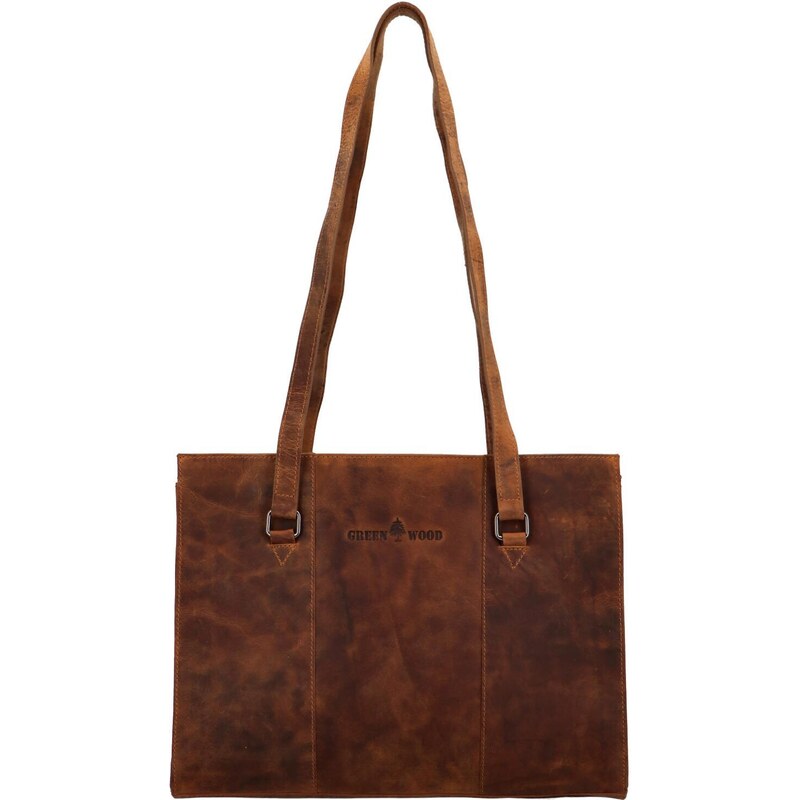 Dámska kožená kabelka cez rameno camel - Greenwood Bilomy Camel 60645182