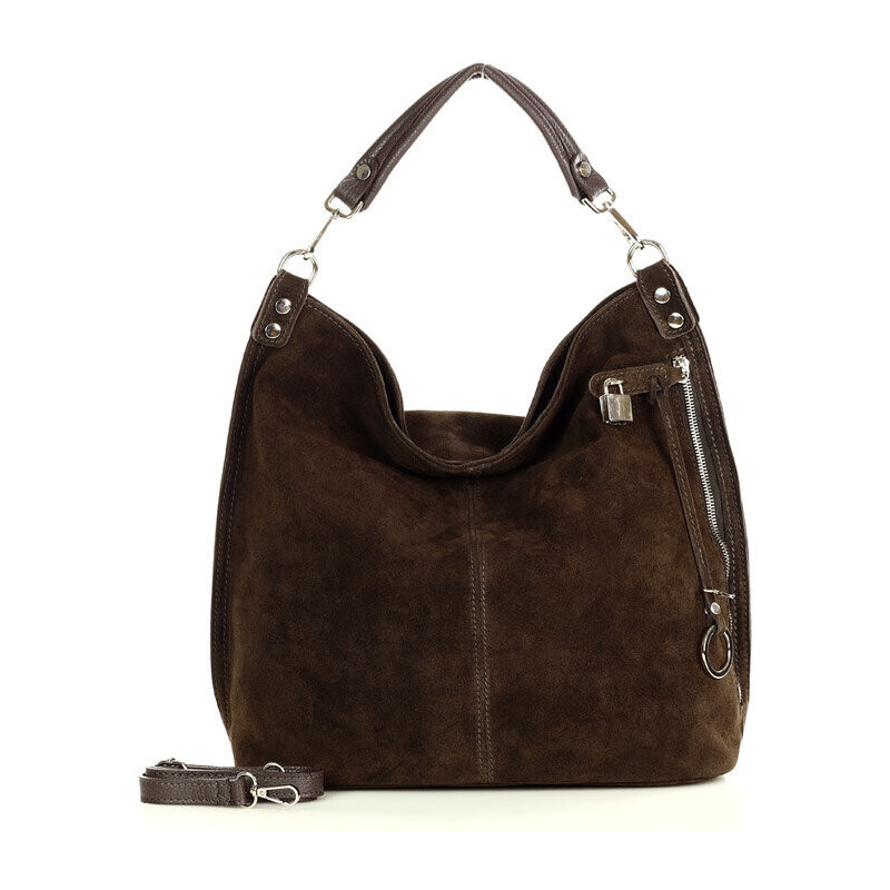 GENUINE LEATHER MARCO MAZZINI Kožená kabelka na rameno Renella nubuk | 53487294