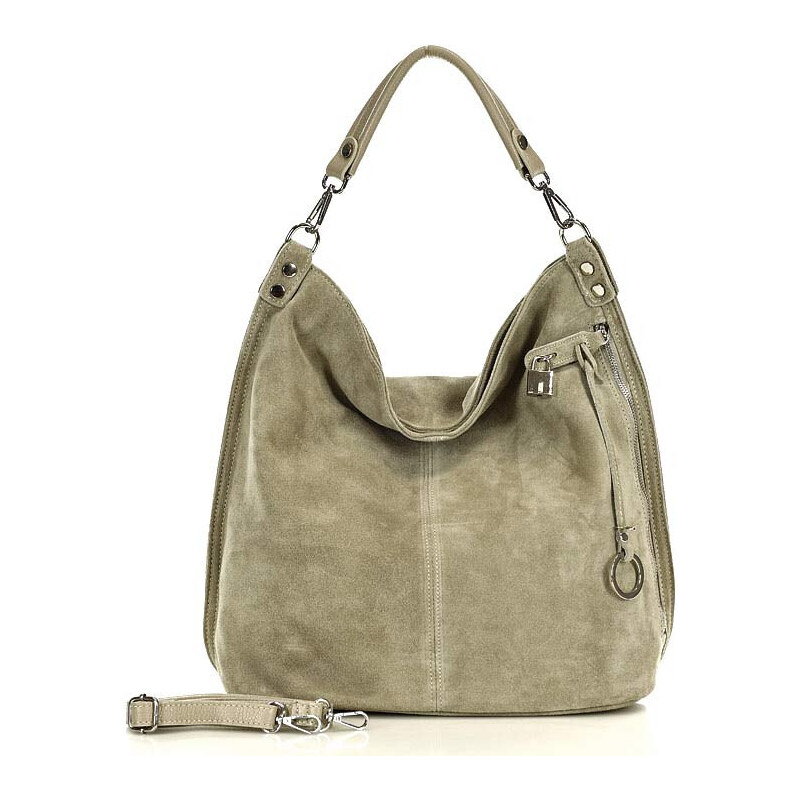 GENUINE LEATHER MARCO MAZZINI Kožená kabelka na rameno Renella nubuk | 53487296