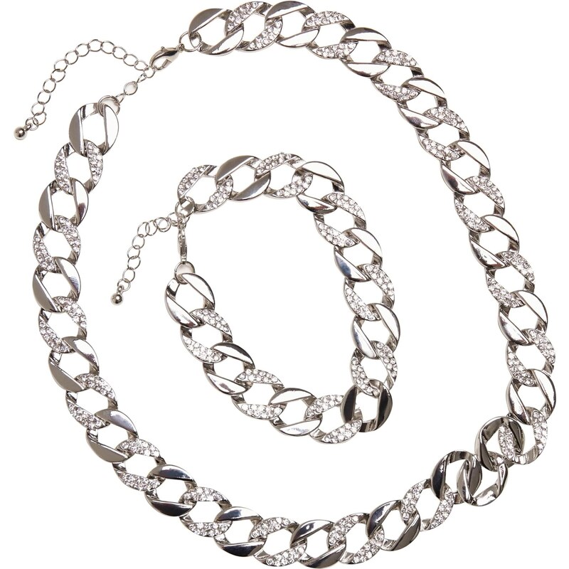 Urban Classics Sada šperkov strieborná 54226565