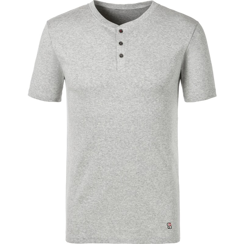 s.Oliver Tričko sivá melírovaná / červená / čierna 54310665